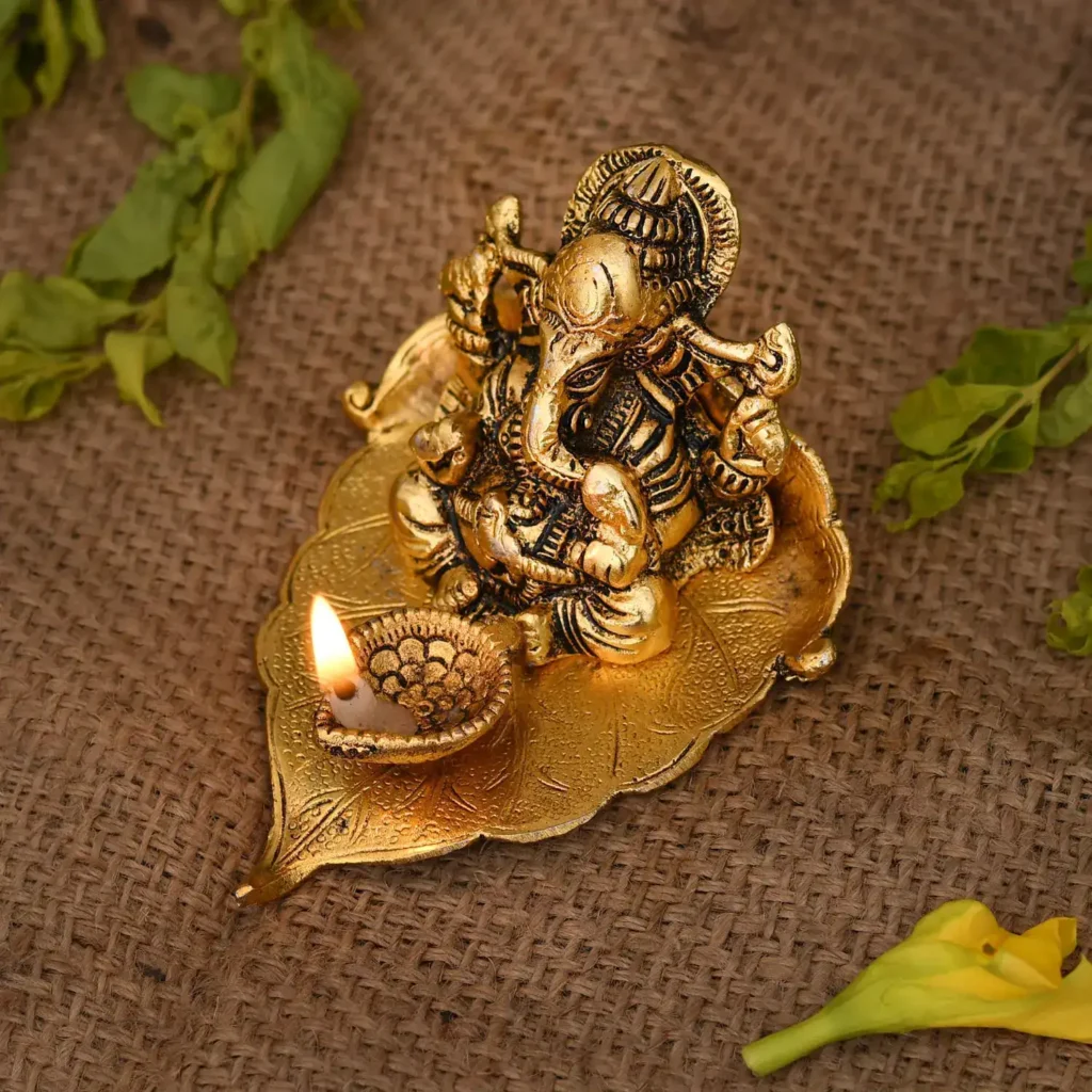 Lord Ganesha with Diya